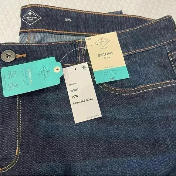 St. John's Bay Denim - St. John's Bay Womens Plus Skinny Jean